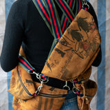wayne sling bag | graffiti suede