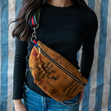 wayne sling bag | graffiti suede