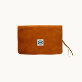 pierce pouch | horsebits | honey suede