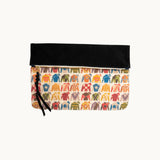 pierce pouch | jockey silks | black suede