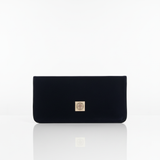 pierce pouch | licorice suede | running horses