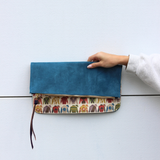 pierce pouch | french blue suede | silks