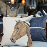 square pillow | horse portrait
