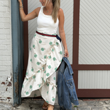 franco ruffle wrap skirt | green