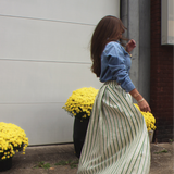 bogart skirt | green stripe