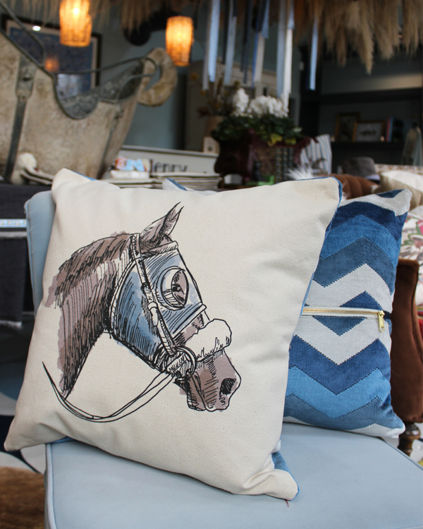 square pillow | horsehead
