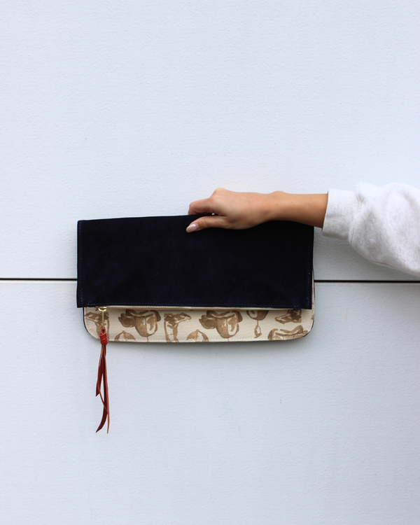pierce pouch | navy suede | boots and saddle