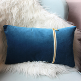 lumbar pillow | blue stripe with la fauve