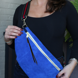 wayne sling bag | royal blue suede