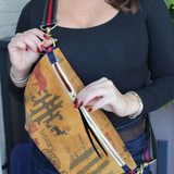 wayne sling bag | graffiti suede