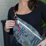 wayne sling bag | graffiti leather