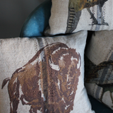 square pillow | buffalo