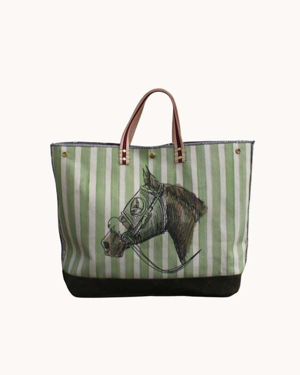 lenny large | green stripe with horsehead