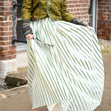 bogart skirt | green stripe
