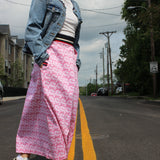 field skirt | pink floral