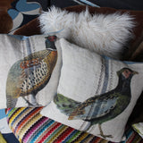 square pillow | green pheasant