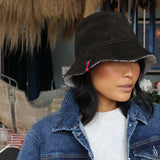 beau bucket hat | tobacco suede