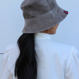 beau bucket hat | ash grey suede