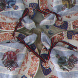dinner napkins | blue stripe | jockey with saddle