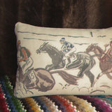 lumbar pillow | suede | running horses