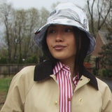 beau rain hat | mod black floral