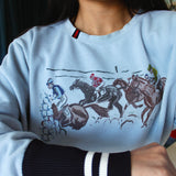 pullover | running horses