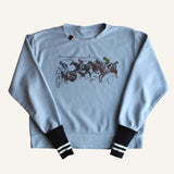 pullover | running horses