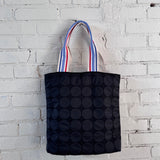 lenny tote | navy dot
