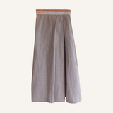field skirt | brown seersucker
