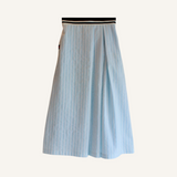 field skirt | light blue stripe