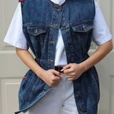 THE cinch denim vest