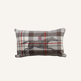 lumbar pillow | leather | plaid final stretch