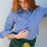 jennings blouse | midnight gingham