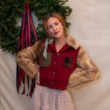 the cropped jacket | burgundy