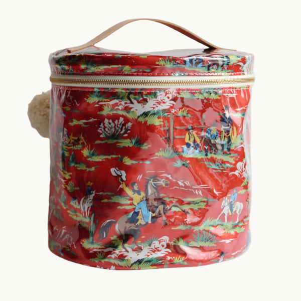 teddy train case | red cowboy