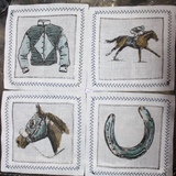 cocktail napkins | blue equine