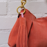 walton chain bag | suede | papaya