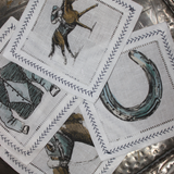 cocktail napkins | blue equine