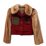 the cropped jacket | burgundy