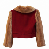 the cropped jacket | burgundy