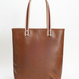 leather lenny | green striped silk