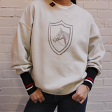 sweatshirt | sand | horsehead shield