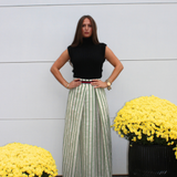 bogart skirt | green stripe