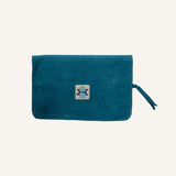 pierce pouch | boots and saddle | teal suede
